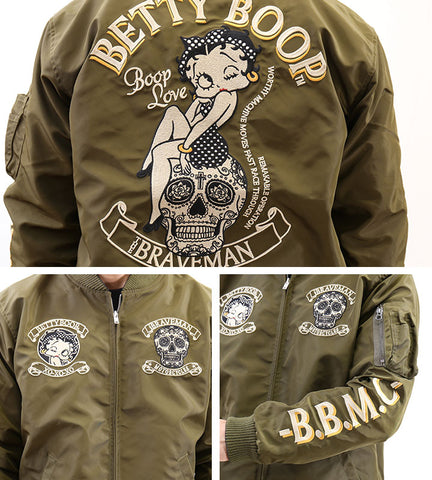 スカジャン×MA-1 THE BRAVEMAN×BETTY BOOP bbb-2144