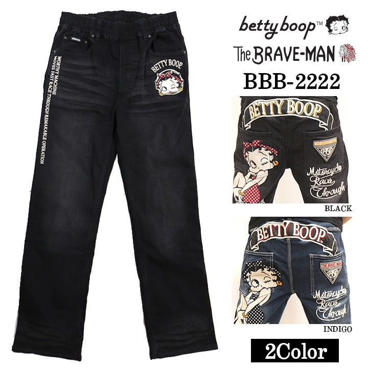 ストレッチデニムパンツ THE BRAVEMAN×BETTY BOOP ベティ・ブープ bbb-2222