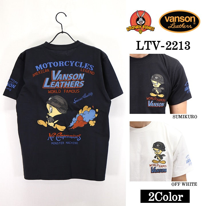 天竺半袖Tシャツ VANSON×LOONEY TUNES バンソン ltv-2213