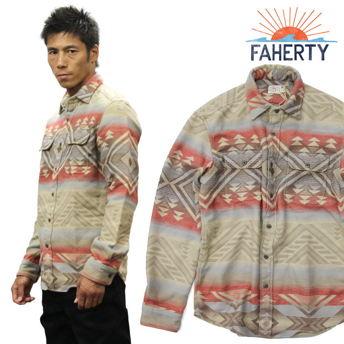 FAHERTY BRAND ファリティブランド 長袖シャツ ネイティブ柄 wm1485