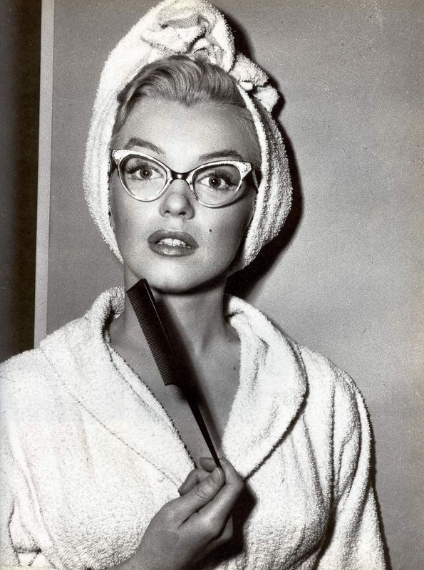 Marilyn Monroe Wearing Cat Eye Glasses in the 1960s