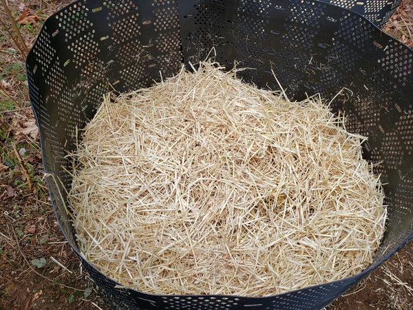 Straw in a GeoBin composting system