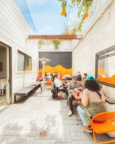 Interior of Calaca Coffee's Secret Garden inside ICASF