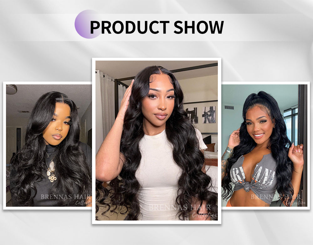 Brennas Body Wave 4 Bundles With 4x4 Closure Brazilian Natural Human Hair