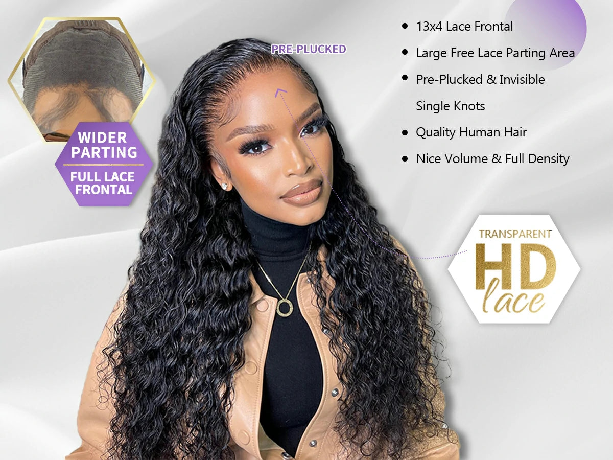 Brennas Hair Curly Wig 13x4 HD Lace Frontal Wig Human Hair Wigs 244 reviews