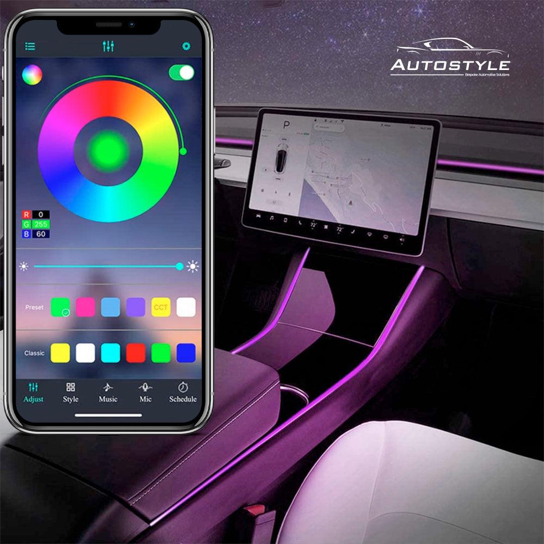 Car Interior Footwell LED Strip Lights RGB Multicolour App