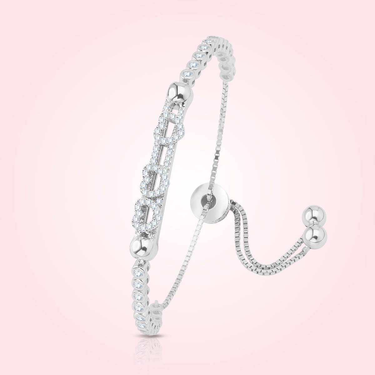 Simply Vera Vera Wang Sterling Silver 110 Carat Diamond Heart Bracelet   teachingcarecom