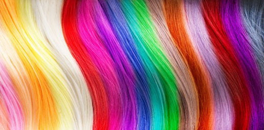 paleta de colores de extensiones de cabello teñido