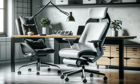 An ergonomic office chair with heating and massage