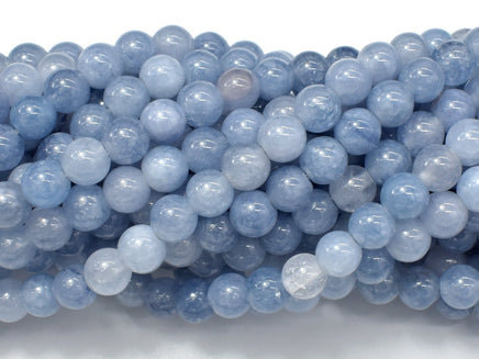 Jade Beads-Blue Gray, 6mm (6.3mm) Round Beads-RainbowBeads