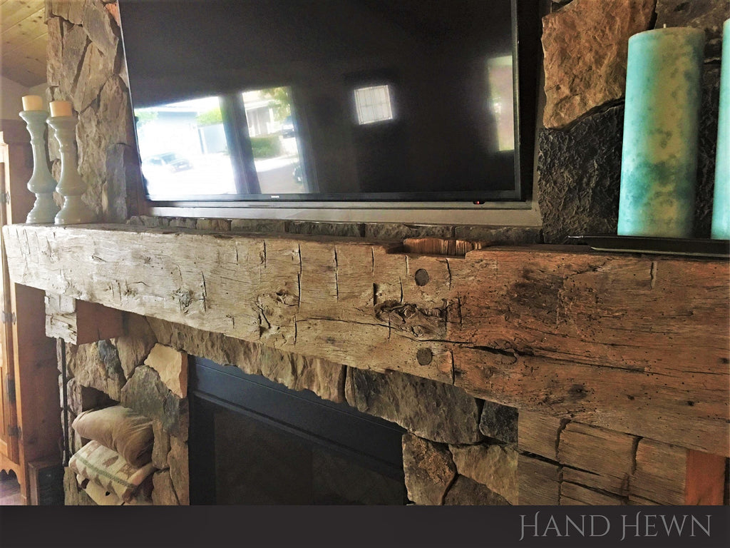 Reclaimed Barn Wood Mantel Beam by The Mantel Collection