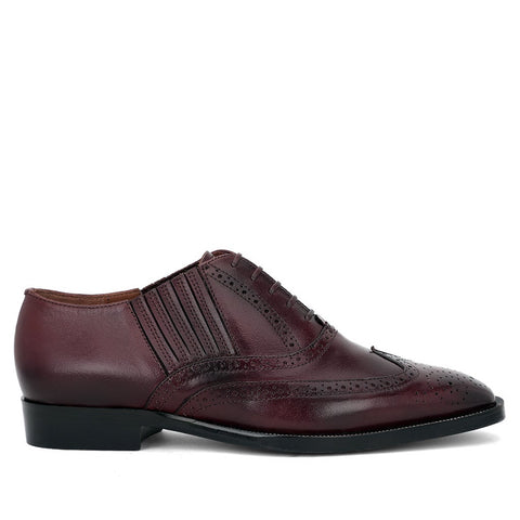 Saint Vincenzo Brown Leather Square Toe Lace