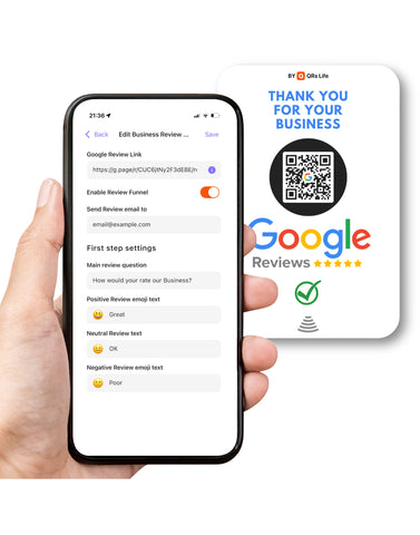 Google review business card
