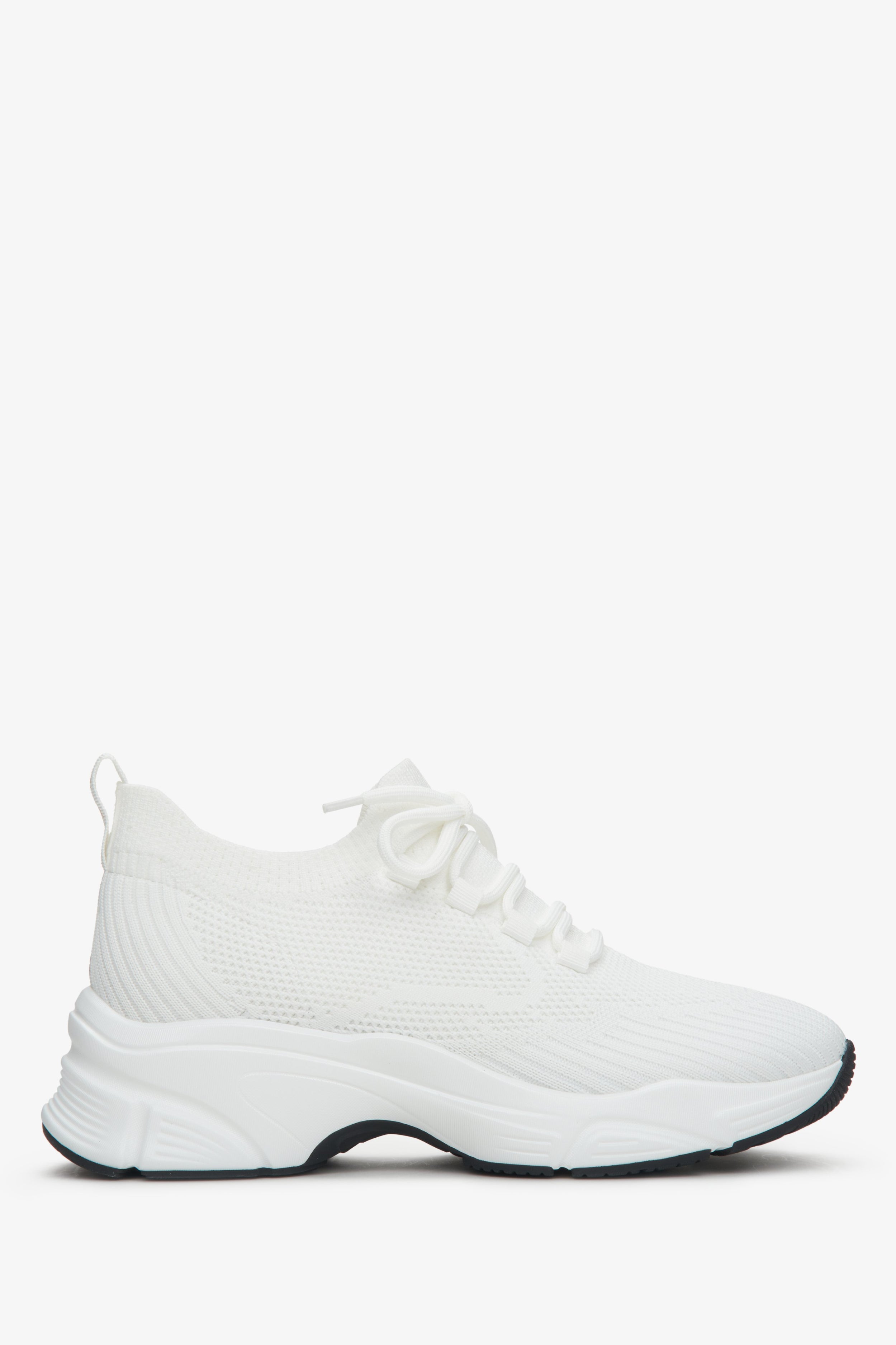 Estro: Białe sneakersy damskie z siateczki na elastycznej podeszwie