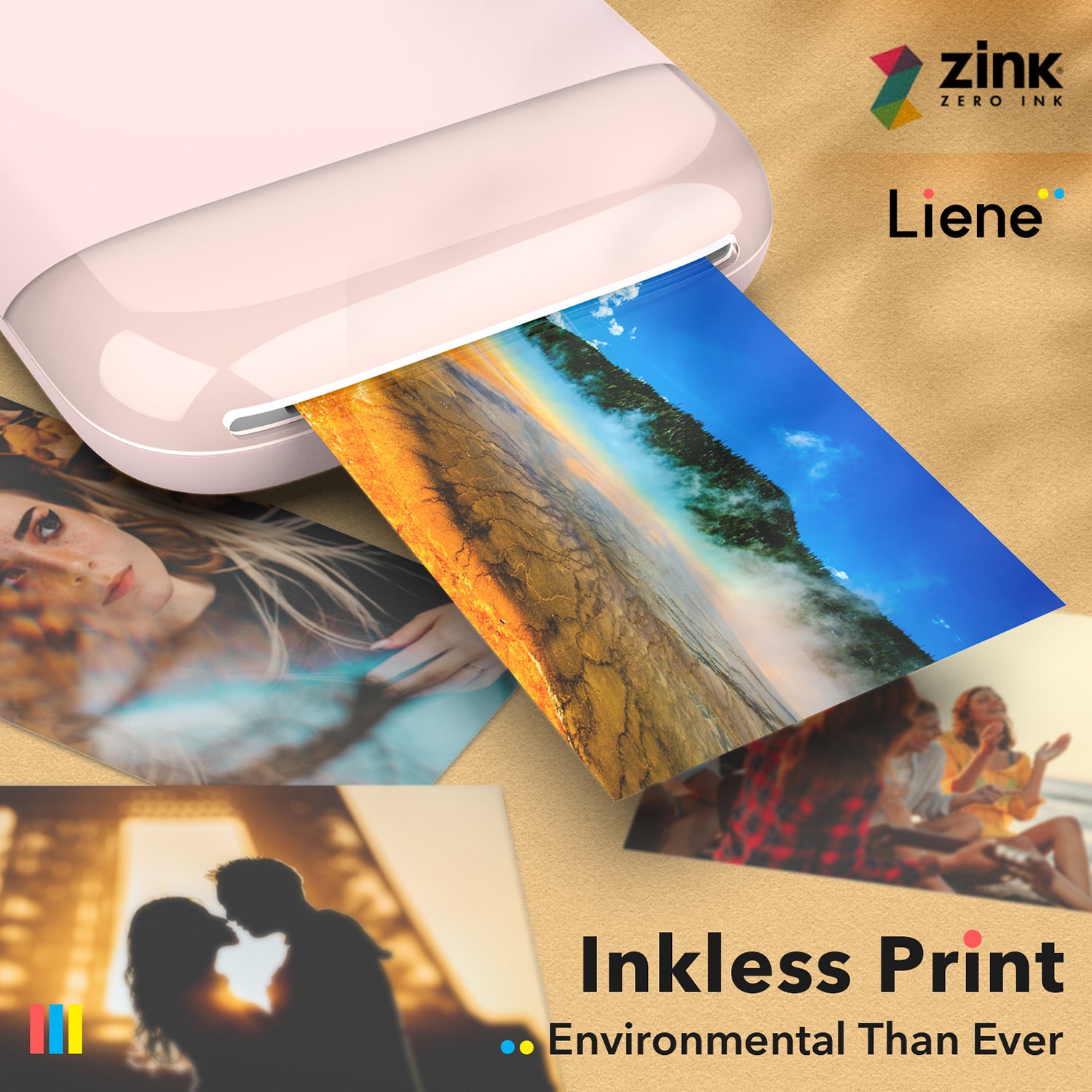  Liene Photo Printer Paper & Ink Cartridge (80 sheets +