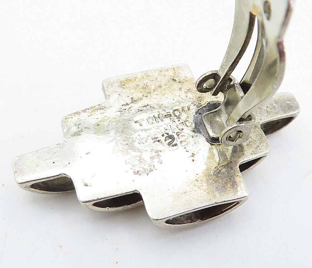 MEXICO 925 Sterling Silver - Vintage Brick Layer Non Pierce