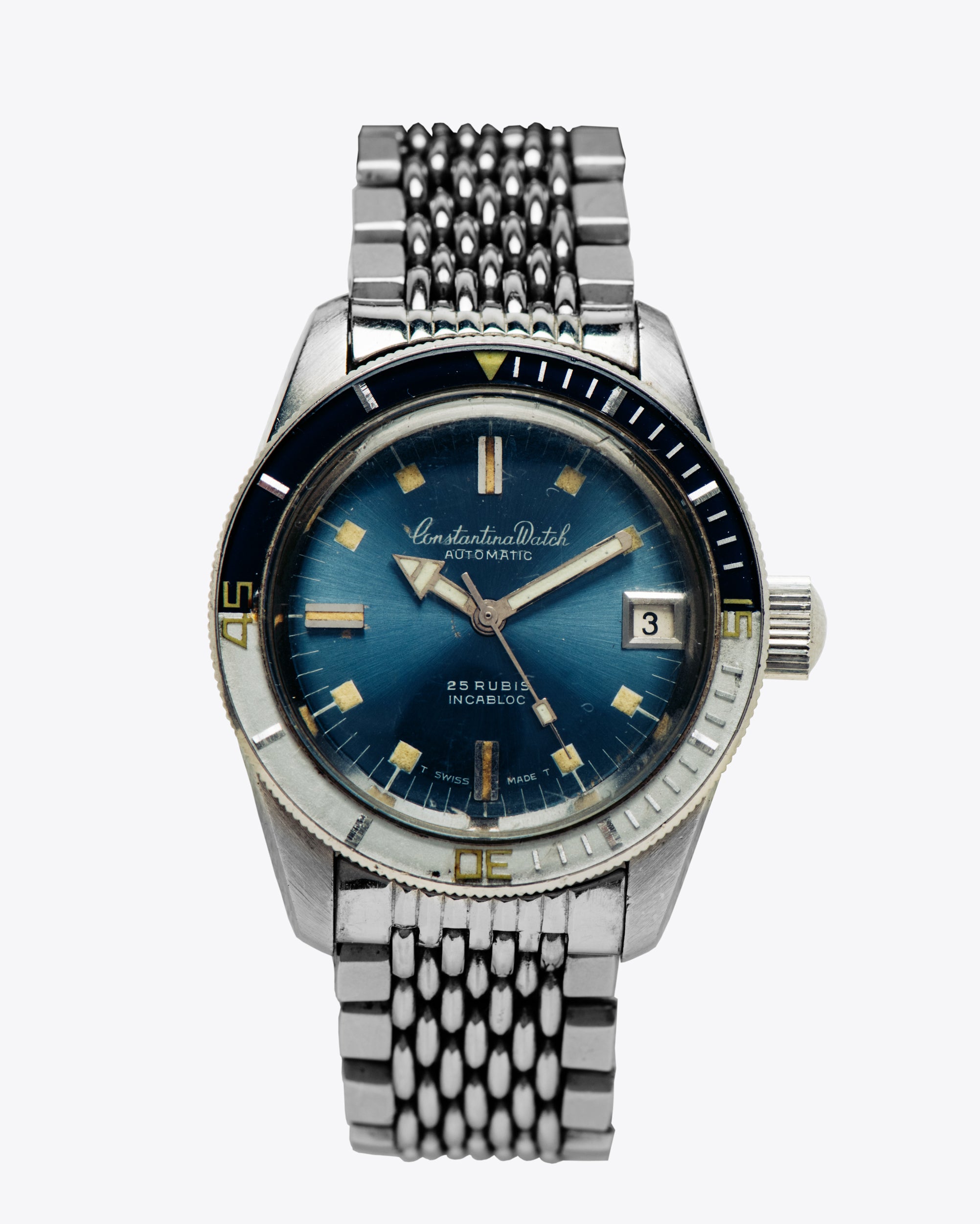 Constantina Diver with Blue Dial & Bakelite Bezel – 22 Pcs by Man of the  World