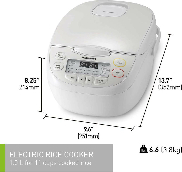 Panasonic SR-CN108 5.5-Cup Electronic Rice Cooker/Warmer (White) (Refurbished)