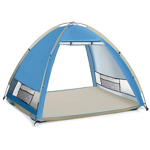 大型彈出式帳篷，防紫外線，輕便，防水，可折疊戶外室內沙灘露營帳篷，可容納 4-5 人