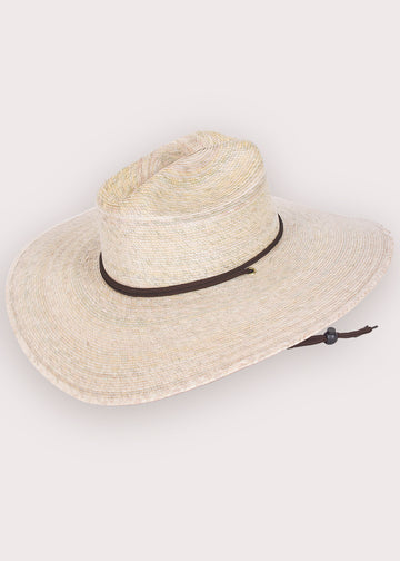 Men's & Unisex Gardener Lattice Hat, Handwoven Palm Hat