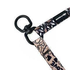 Adjustable Signature Print No-tangle Double Leash Extender