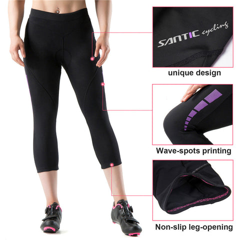 Santic Alita Purple Women Padded Cycling Shorts