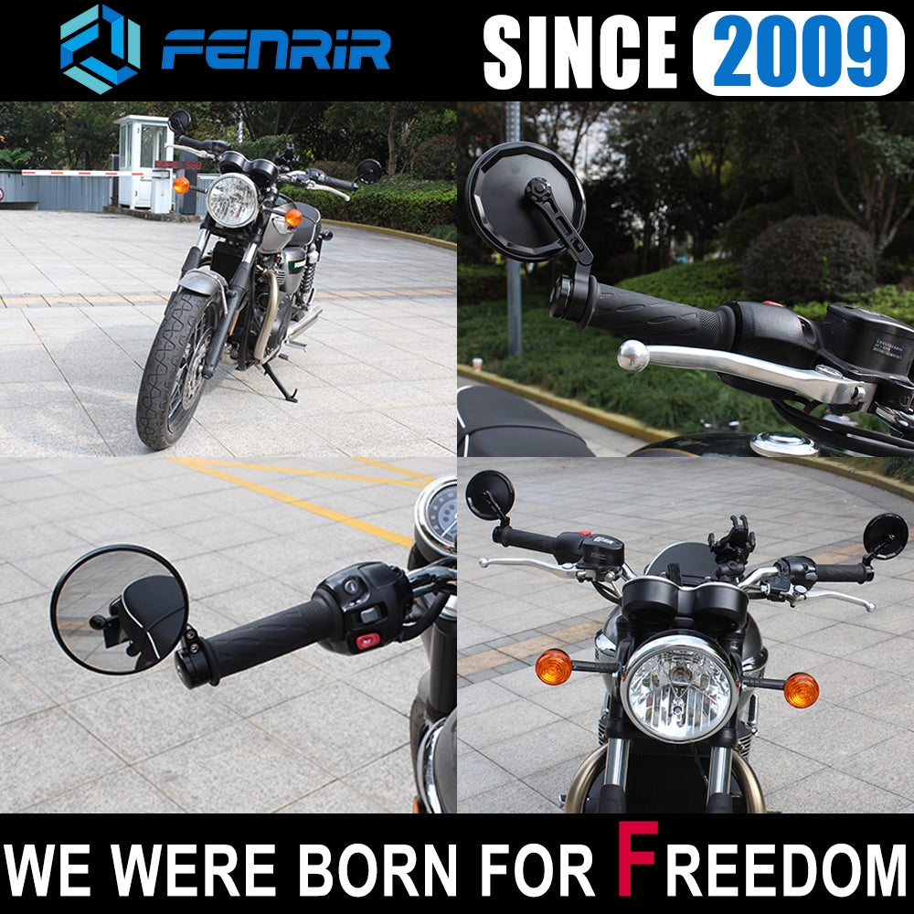FENRIR バイク ミラー ブラック - ミラー