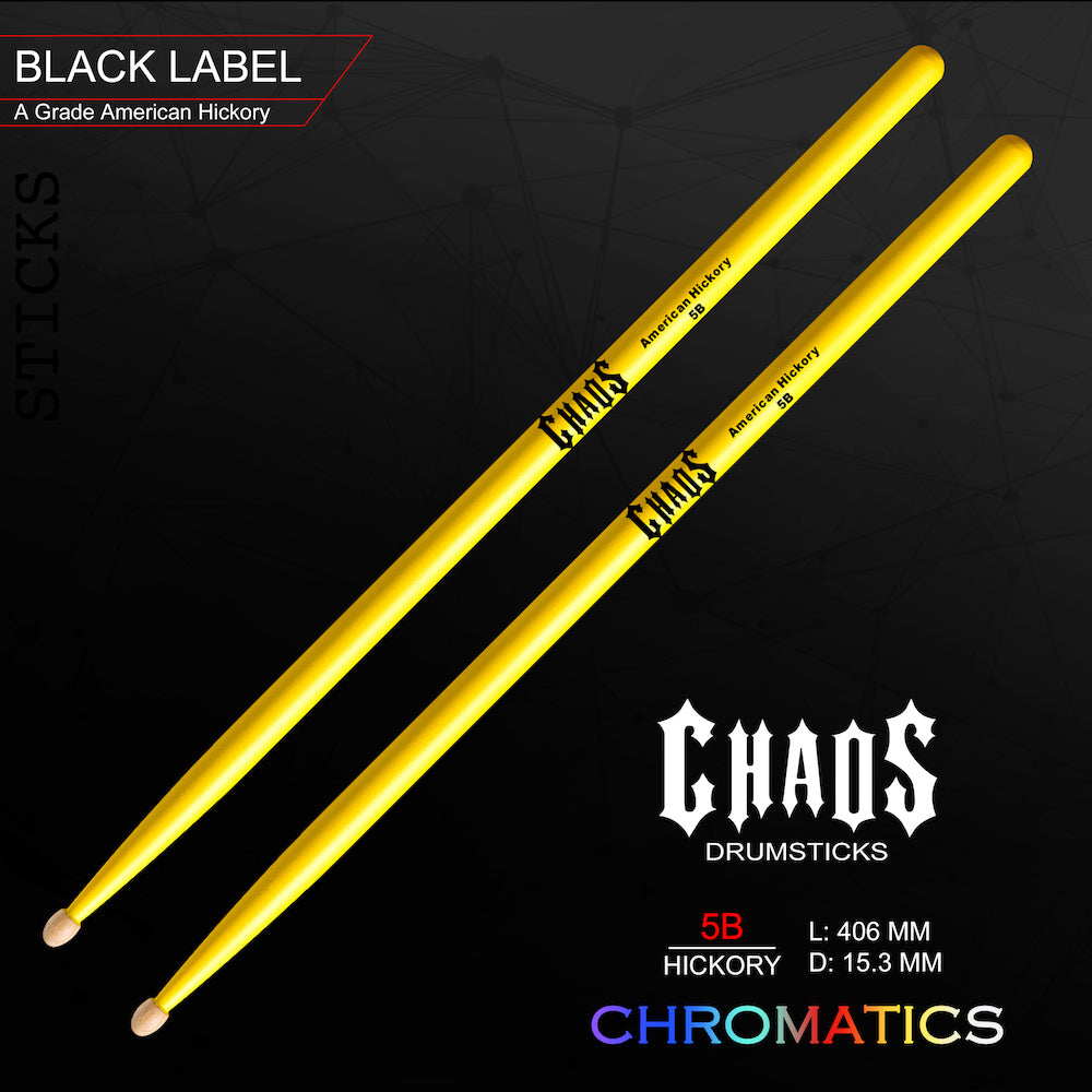 Chaos 5A Drum Sticks - Chromatics Red