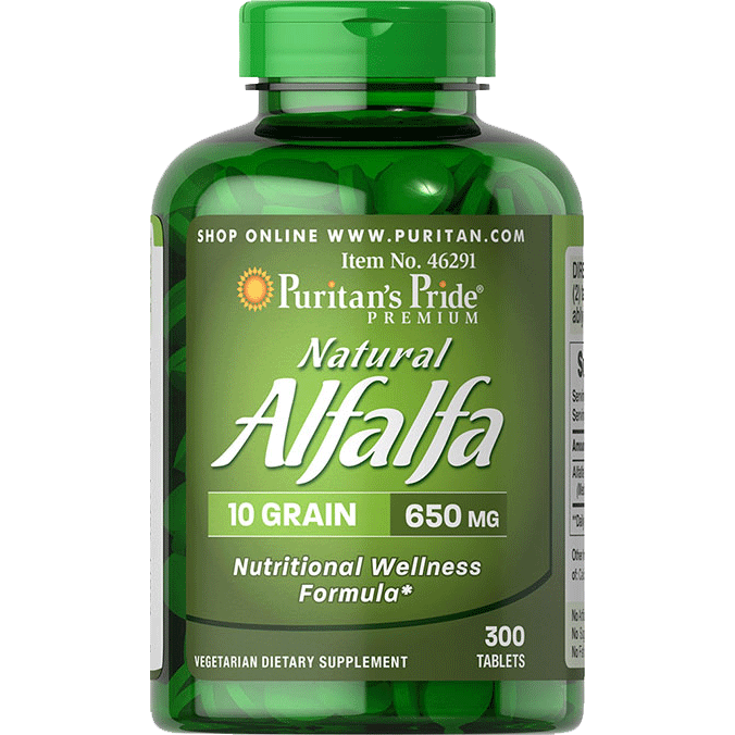 Alfalfa Natural 650 mg 300 tablets – Puritan's Pride Philippines