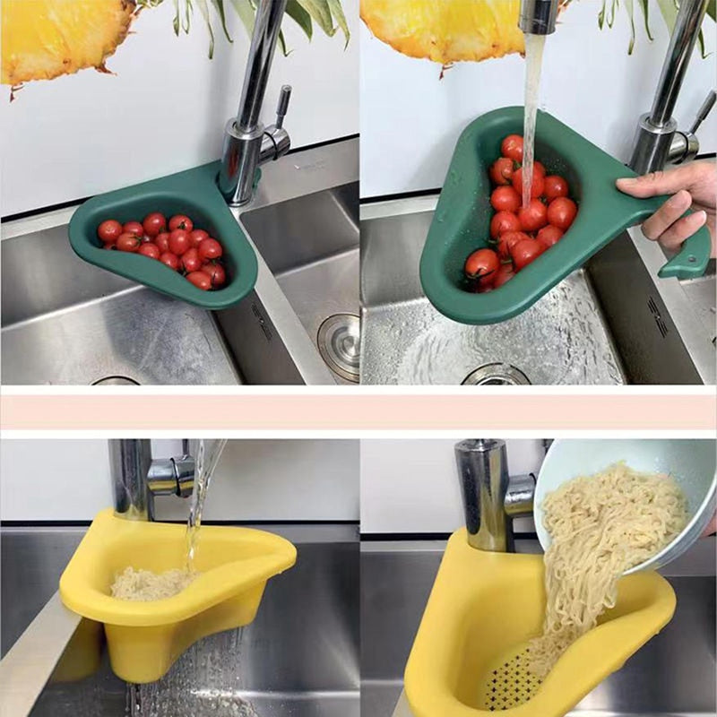 GCC OEM Sink Swan Drain Basket General Drain Basket Kitchen Leftover Sink Strainer Fruit And Vegetable Multifunctional Drain Basket