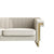 Glam Sofa Set in Beige With Golden SS Frame - Nice Maple