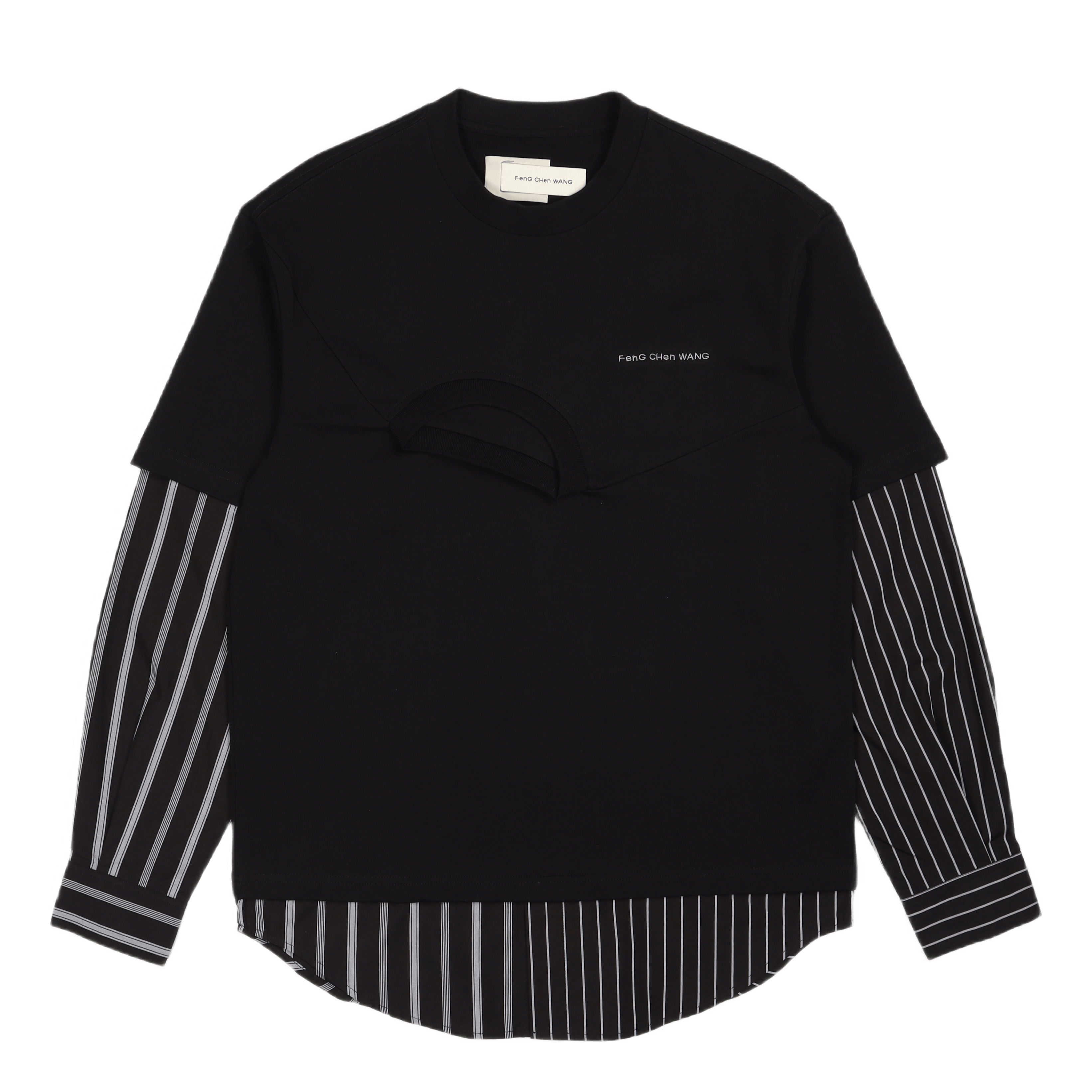 Feng Chen Wang Shirting Panelled Sweater Black | Caliroots.Com