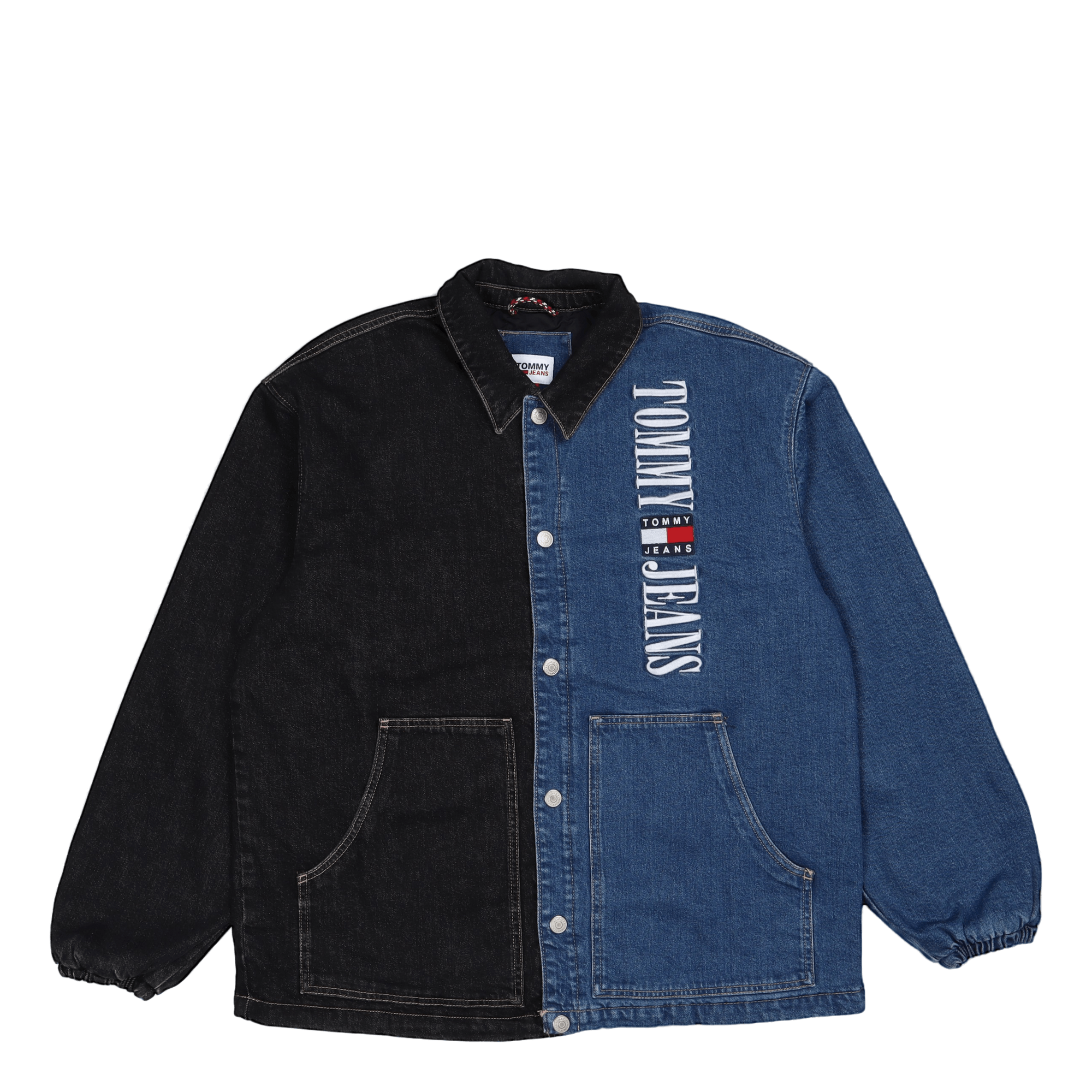 Tommy Jeans MONOGRAM TRUCKER JACKET Blue - INDIGO DENIM STONE WASHED