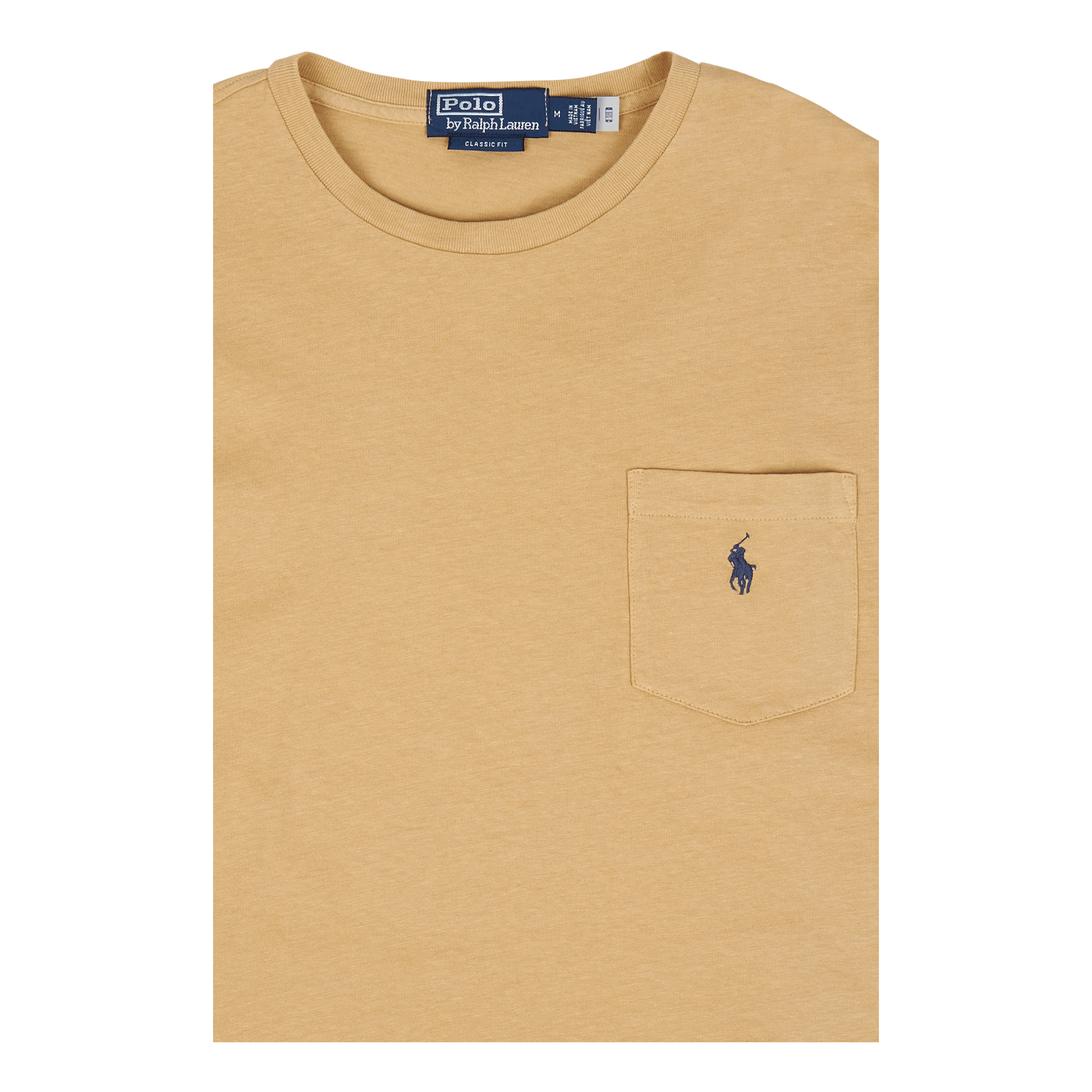 Polo Ralph Lauren Cotton Linen T-Shirt Vintage Khaki  -  