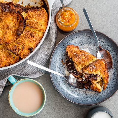 Blood Orange and Dark Chocolate Bread and Butter Pudding Recipe
