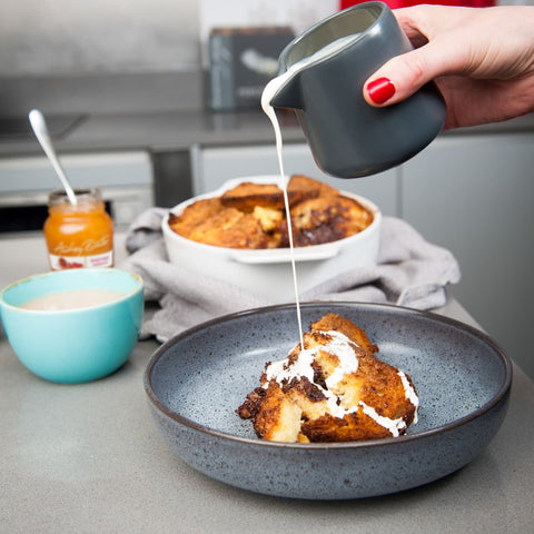 Delicious Bread and Butter Pudding with Custard