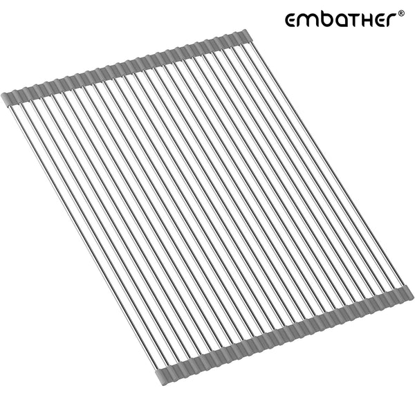 EMBATHER 20.8'' x 18.1'' Roll Up Dish Drying Rack Over The Sink, Dish –  Embather NO.1