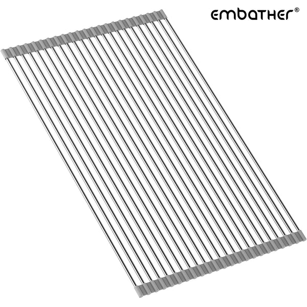 EMBATHER 20.8'' x 18.1'' Roll Up Dish Drying Rack Over The Sink, Dish –  Embather NO.1