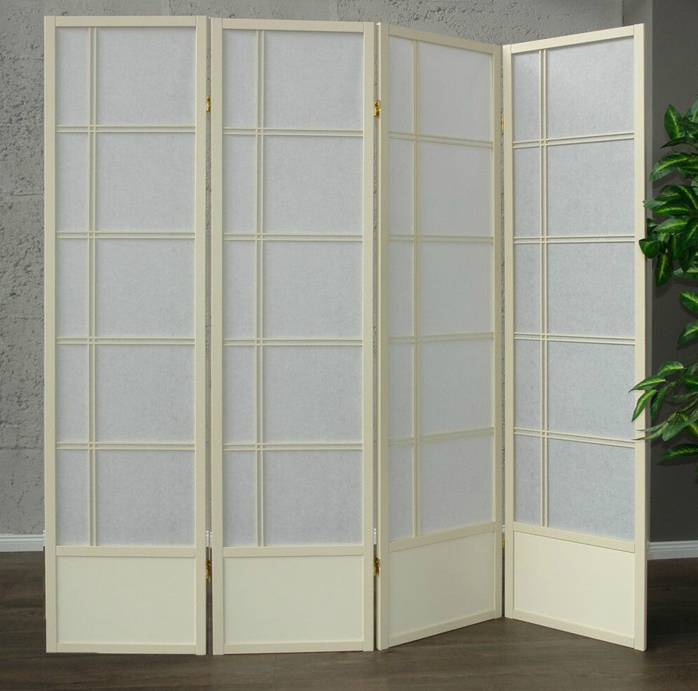 Akio Room Divider Screen - Cremo - 4 Panel