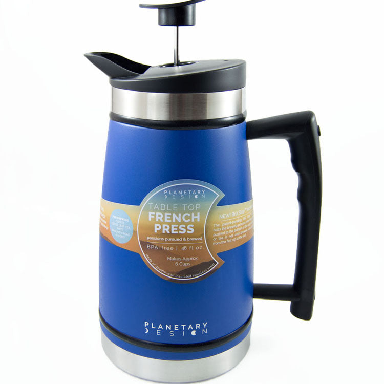 Planetary Design Steel Toe 2.0 Travel French Press with BruStop™