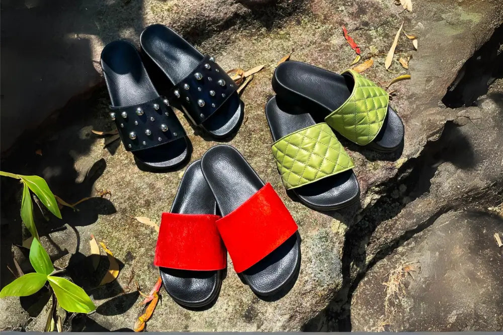 Chimissimi slides with interchangeable uppers similar to what celebrities wear