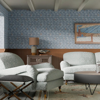 High Tide Wallpaper in Cornflower Blue