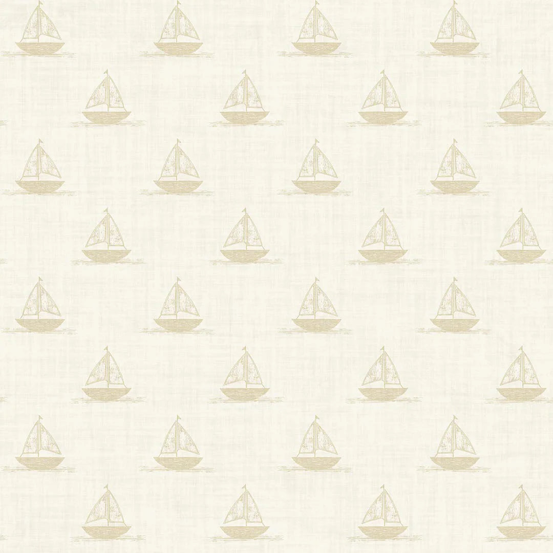 Sail Away Wallpaper in Sand