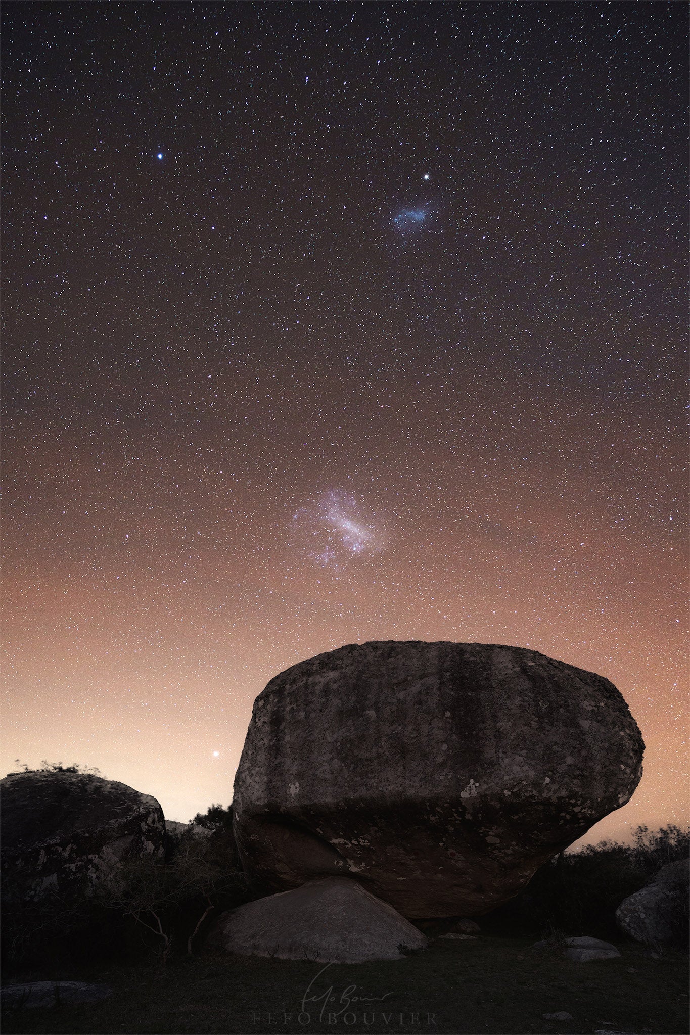 Bloque de granito en Sierras de Mahoma, San José, Uruguay