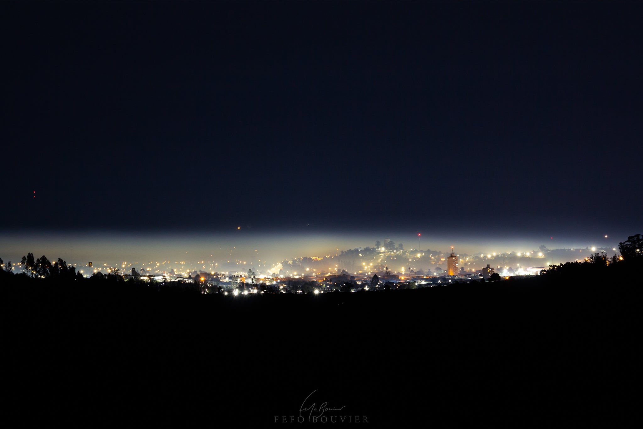 La ciudad de Minas vista desde el Valle del Hilo de la Vida, Lavalleja, Uruguay