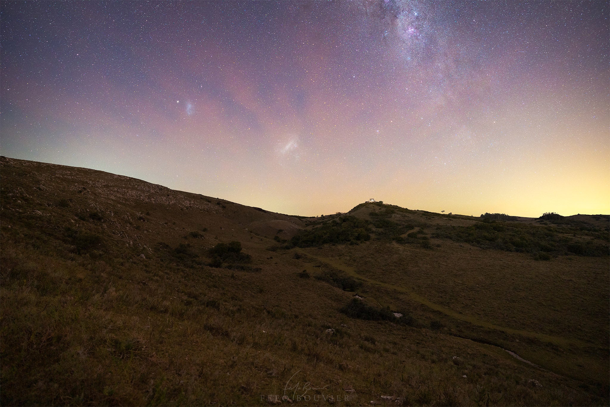 El cielo nocturno en el Valle del Hilo de la Vida, Lavalleja, Uruguay