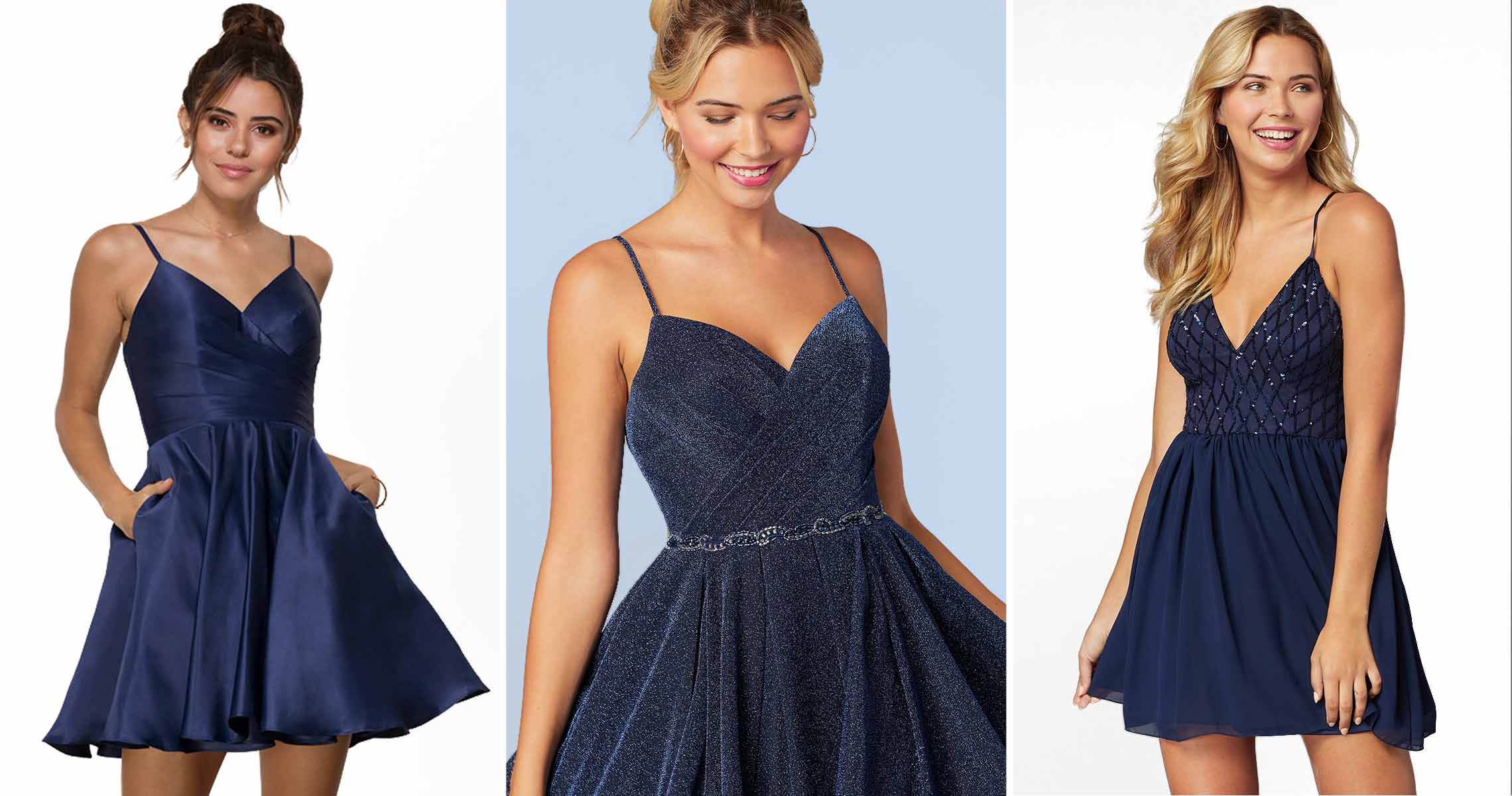 Navy Blue Homecoming Dresses