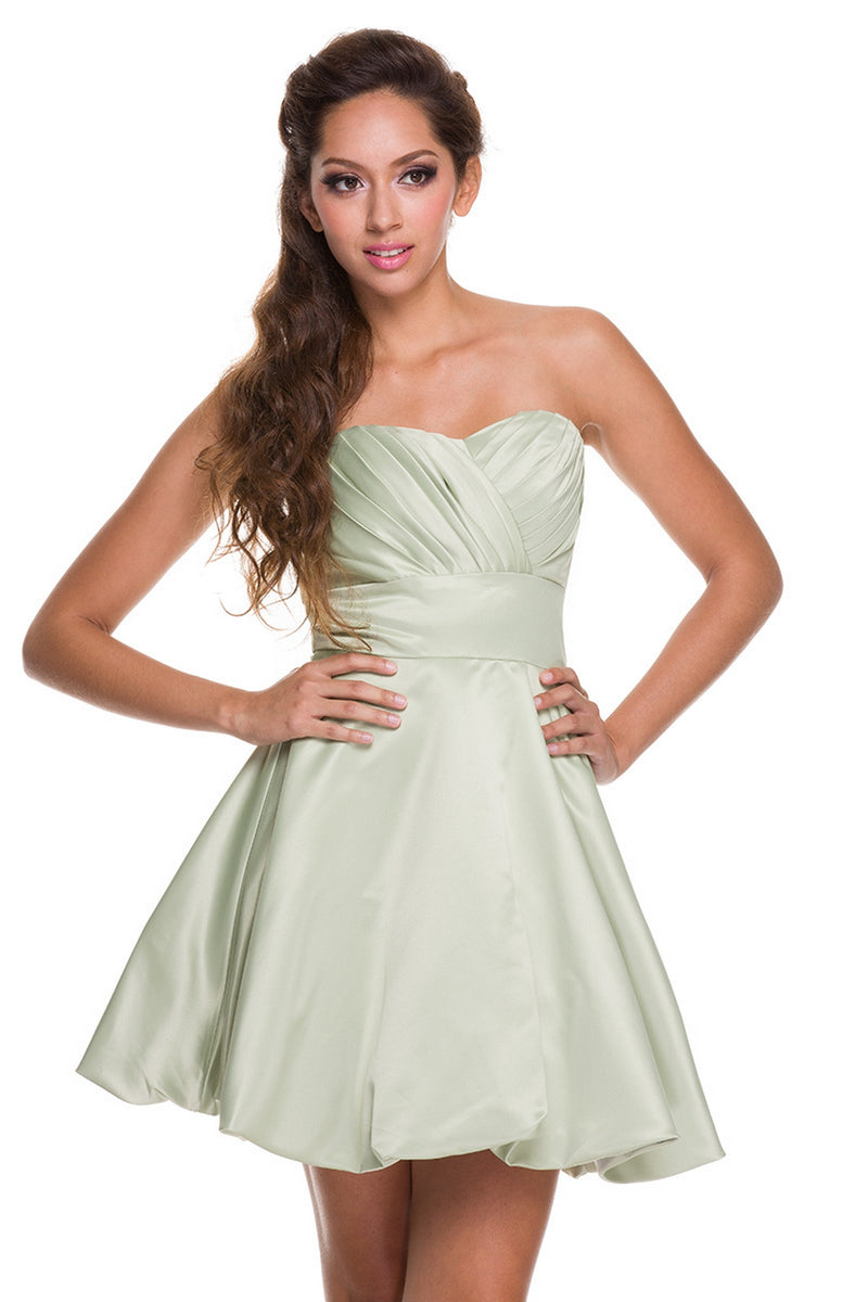 Short Strapless A-Line Bubble Party Dress - PromGirl