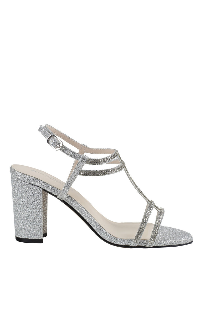 Silver Low Open Toe Heel 4184