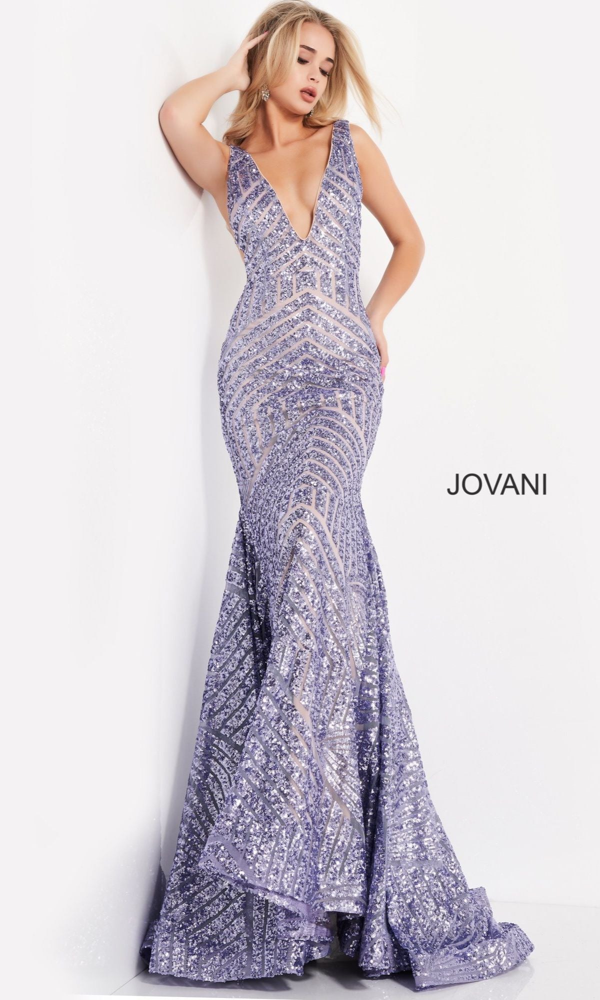 Jovani Plus-Size Backless Prom Dress 59762B - PromGirl
